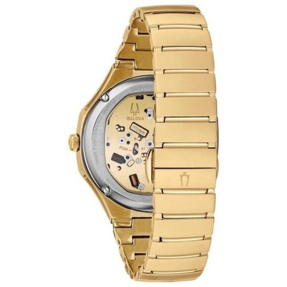 Bulova Women's Curv Small Second Quartz Gold Watch 40MM 97P136 - Picture 3 of 6